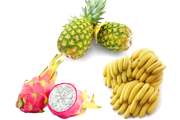 Imported tropical fruit from Southeast Asia